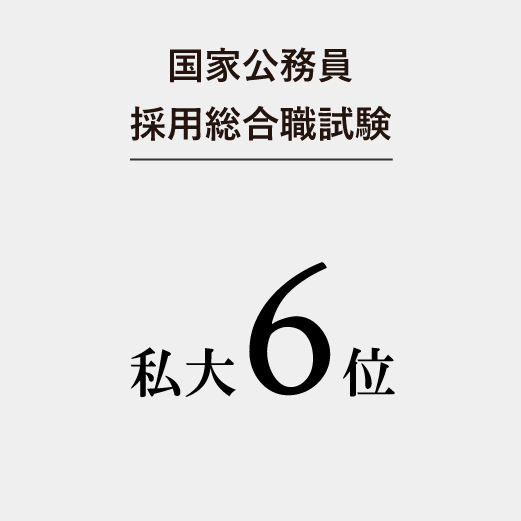 国家公務員採用総合職試験 私大6位