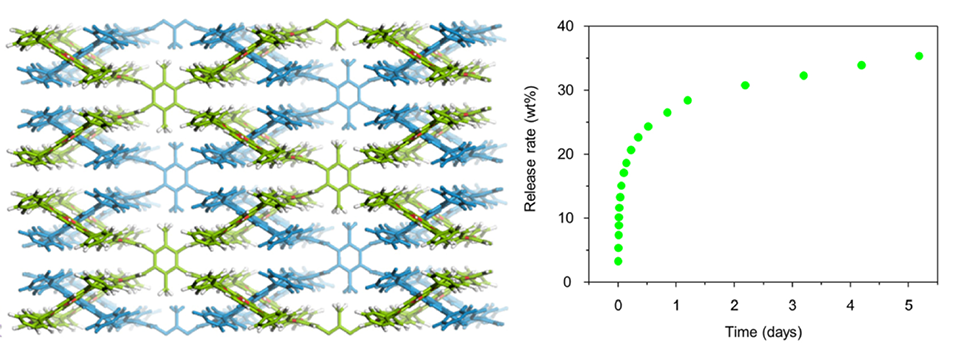 A New, Unique Covalent Organic Framework for Use in Drug Delivery and Clean Energy