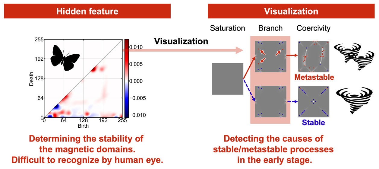 Revealing the Complex Magnetization Reversal Mechanism with Topological Data Analysis