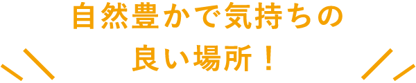 自然豊かで気持ちの良い場所！