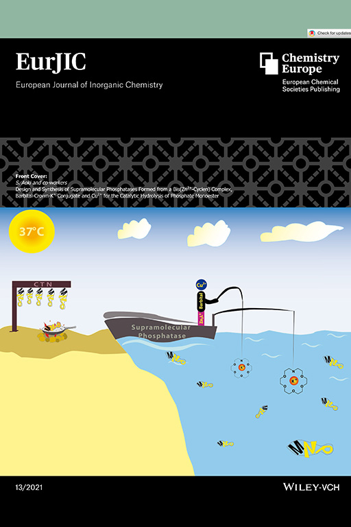 本学教員、大学院生および学部生の学術論文がWiley出版『European Journal of Inorganic Chemistry』誌のFront Coverに選出