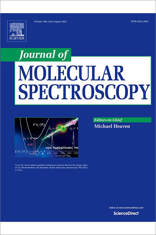 本学教員らおよび大学院生による論文が『Journal of Molecular Spectroscopy』のCover Artに選出