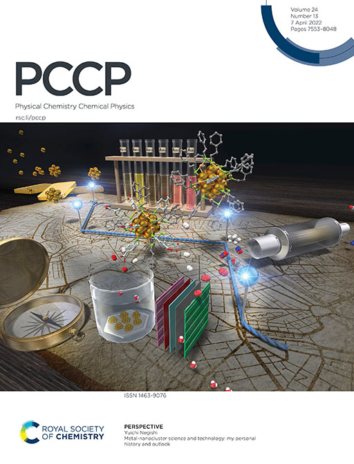 根岸 雄一教授のPersonal Accountが英国王立化学会出版のPhysical Chemistry Chemical Physics誌のFront Coverに選出