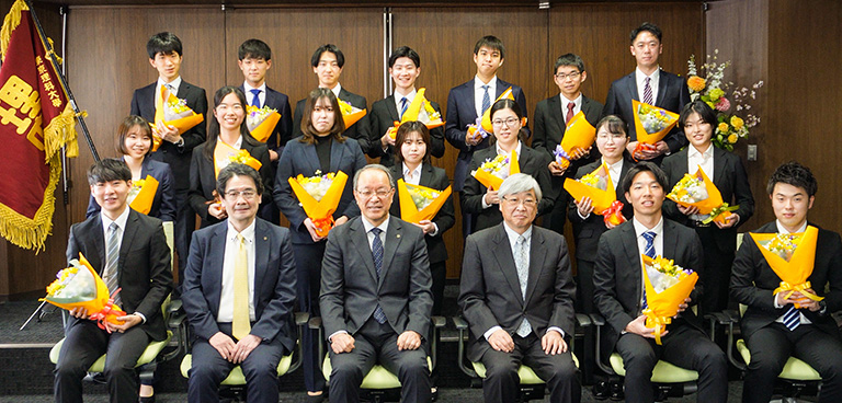 2022年度 東京理科大学学生表彰式において学業・研究、課外活動の成果が優秀な学生を表彰