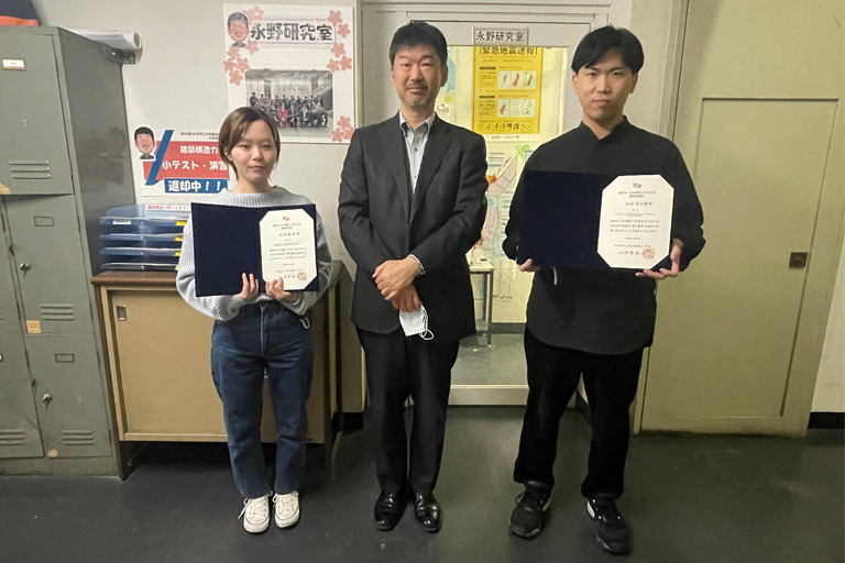 チェ ホンボク助教及び本学学生・大学院生らが、2022年度日本地震工学会大会において『優秀発表賞』を受賞