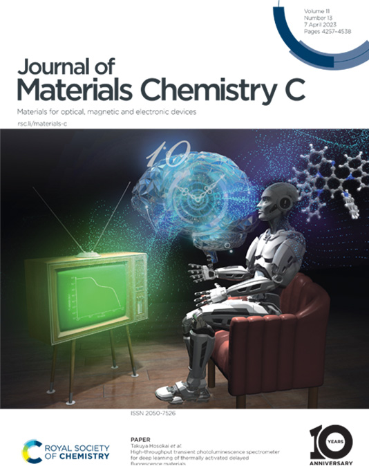 本学修了生の論文が英国王立化学会出版『Journal of Materials Chemistry C』のFront Coverに選出