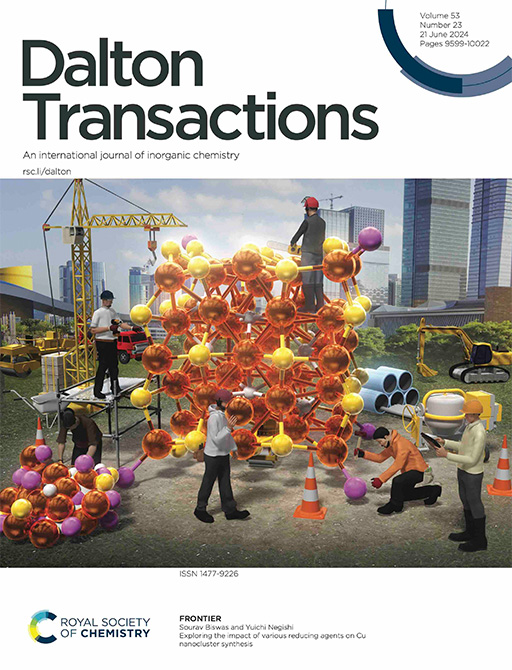 Sourav Biswas助教らによる論文が、英国王立化学会発刊のDalton Transactions誌のFront Coverに選出