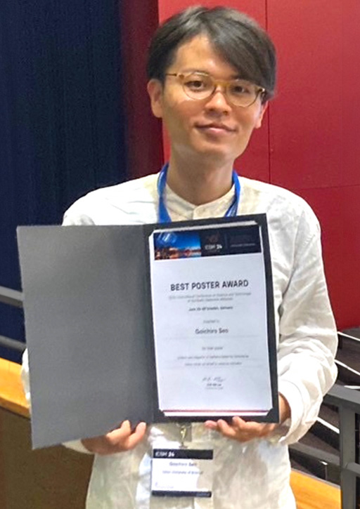 2024 International Conference on Science and Technology of Synthetic Electronic Materialsにおいて本学大学院生がBEST POSTER AWARDを受賞