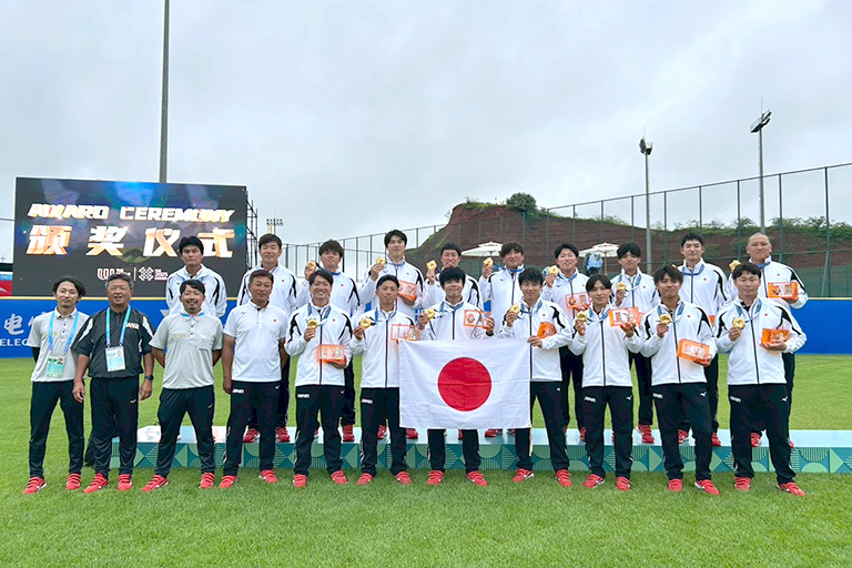 柳田 信也教授が日本代表コーチとして参加した第12回ワールドゲームズ成都大会にて男子ソフトボール競技で優勝