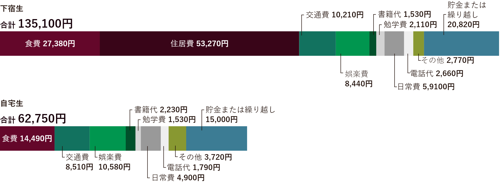 生活費用グラフ