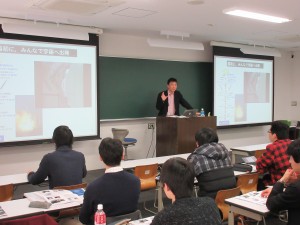 本学工学部第一部経営工学科 藤井孝蔵教授による「ロケットを知ろう」講義